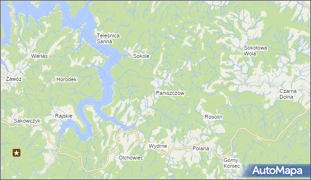 mapa Paniszczów, Paniszczów na mapie Targeo