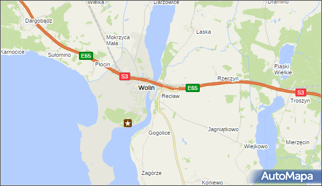 mapa Recław, Recław na mapie Targeo
