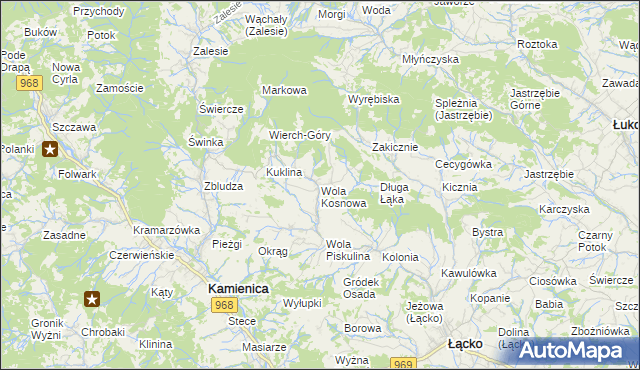 mapa Wola Kosnowa, Wola Kosnowa na mapie Targeo