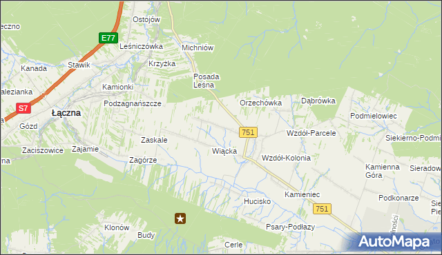 mapa Wzdół Rządowy, Wzdół Rządowy na mapie Targeo