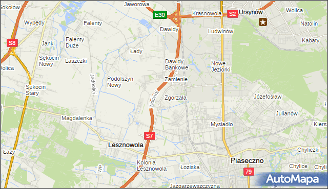 mapa Zgorzała, Zgorzała na mapie Targeo