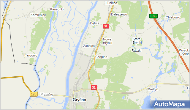 mapa Czepino, Czepino na mapie Targeo