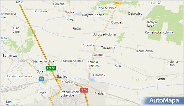 mapa Łapiguz, Łapiguz na mapie Targeo