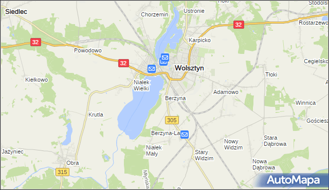 mapa Berzyna, Berzyna na mapie Targeo