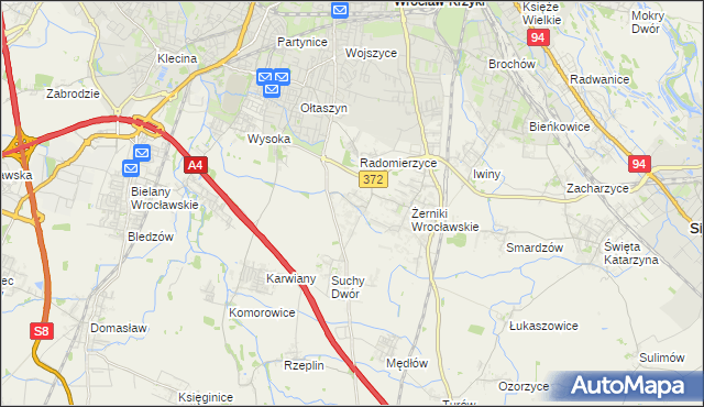 mapa Biestrzyków, Biestrzyków na mapie Targeo