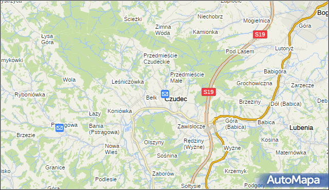 mapa Czudec, Czudec na mapie Targeo