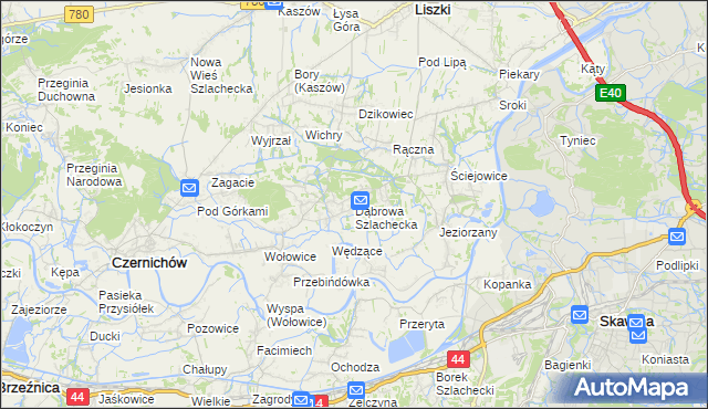 mapa Dąbrowa Szlachecka, Dąbrowa Szlachecka na mapie Targeo