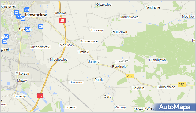 mapa Dziennice, Dziennice na mapie Targeo