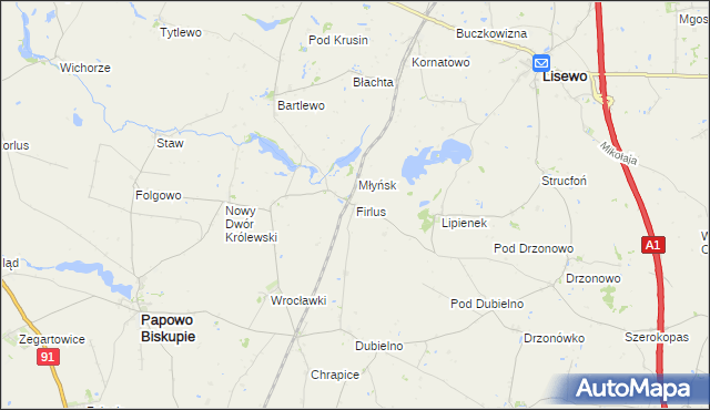 mapa Firlus, Firlus na mapie Targeo