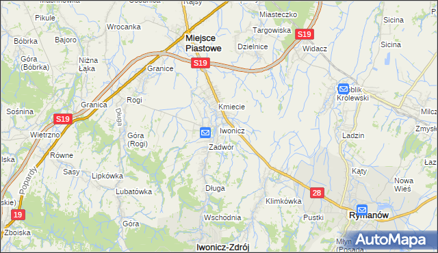 mapa Iwonicz, Iwonicz na mapie Targeo