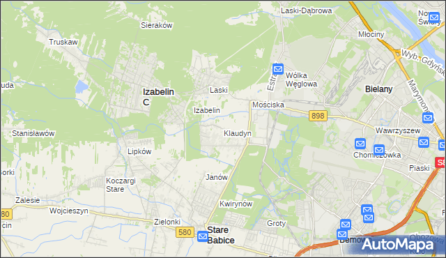 mapa Klaudyn, Klaudyn na mapie Targeo