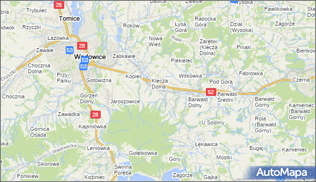 mapa Klecza Górna, Klecza Górna na mapie Targeo
