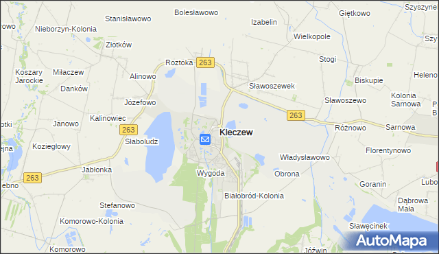 mapa Kleczew, Kleczew na mapie Targeo