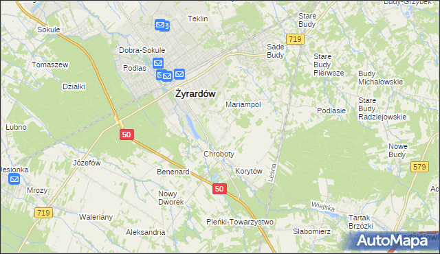 mapa Korytów A, Korytów A na mapie Targeo