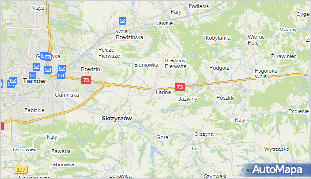 mapa Ładna, Ładna na mapie Targeo