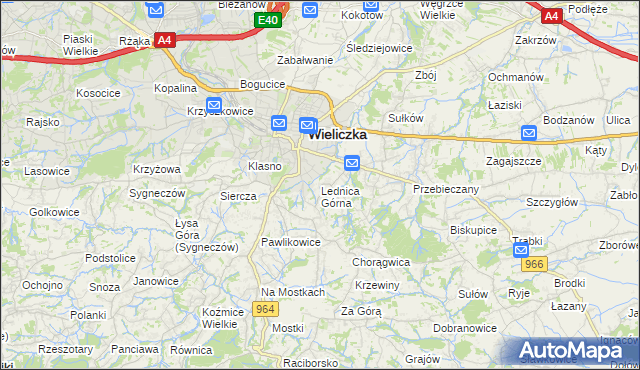mapa Lednica Górna, Lednica Górna na mapie Targeo