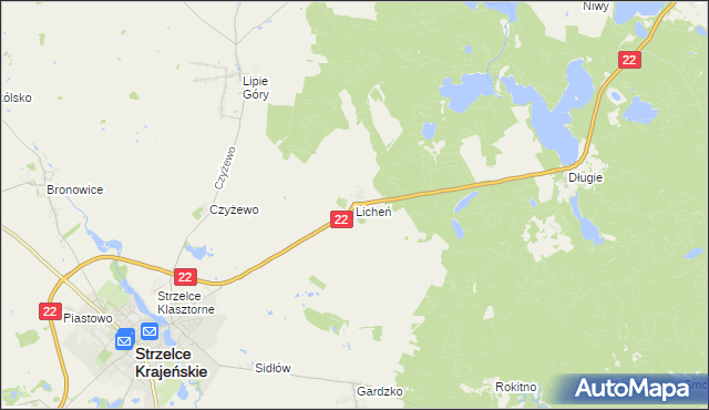 mapa Licheń, Licheń na mapie Targeo