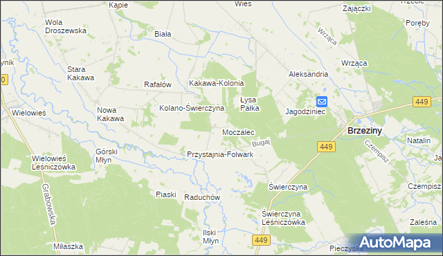 mapa Moczalec, Moczalec na mapie Targeo
