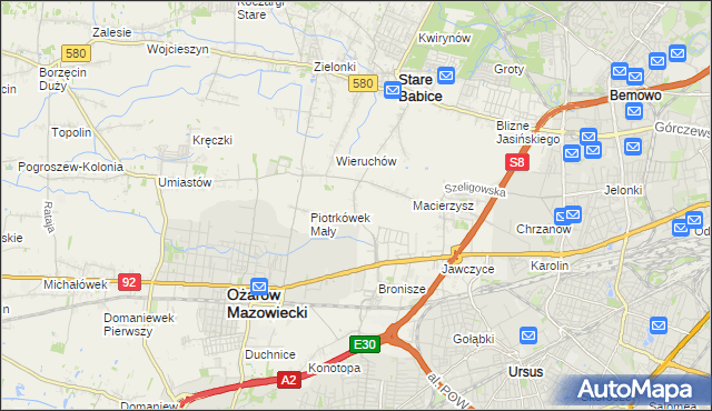 mapa Piotrkówek Duży, Piotrkówek Duży na mapie Targeo