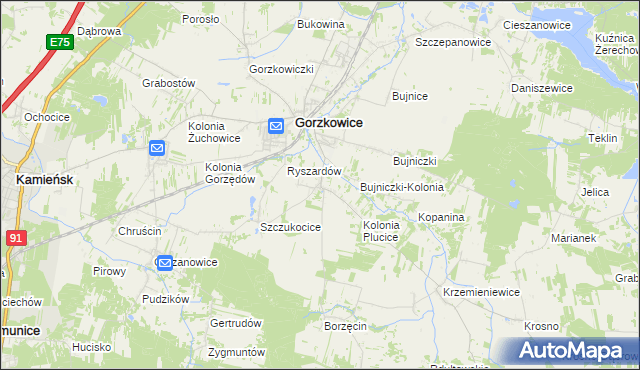 mapa Plucice, Plucice na mapie Targeo
