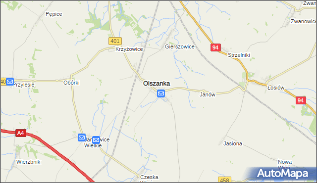 mapa Pogorzela gmina Olszanka, Pogorzela gmina Olszanka na mapie Targeo
