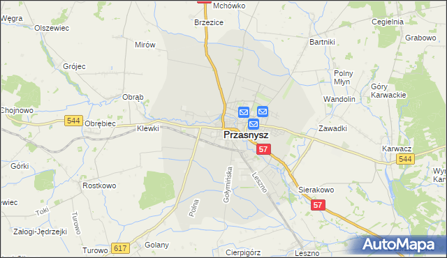 mapa Przasnysz, Przasnysz na mapie Targeo
