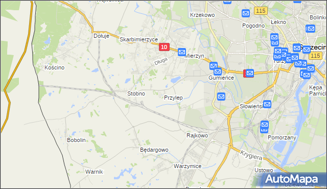 mapa Przylep, Przylep na mapie Targeo