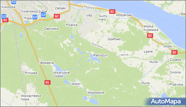 mapa Radyszyn, Radyszyn na mapie Targeo