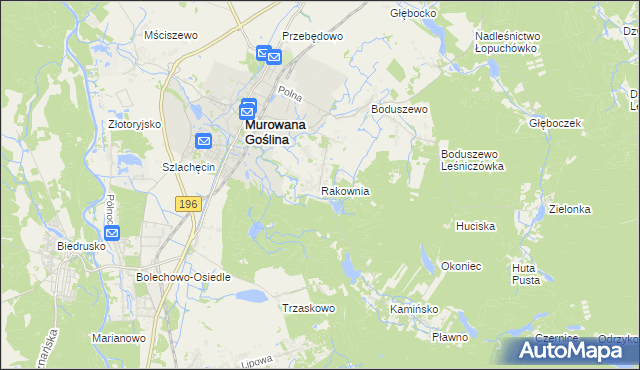 mapa Rakownia, Rakownia na mapie Targeo