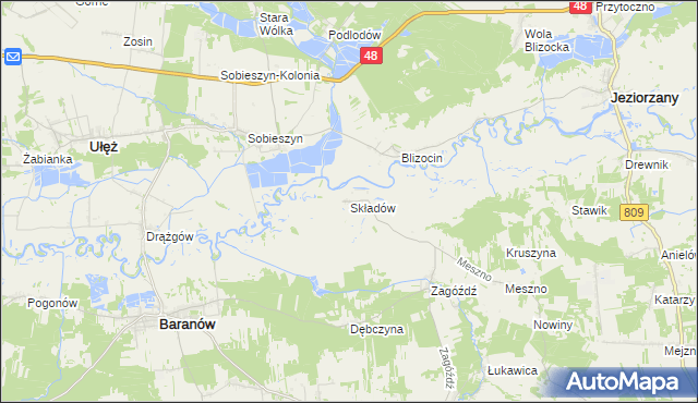 mapa Składów, Składów na mapie Targeo