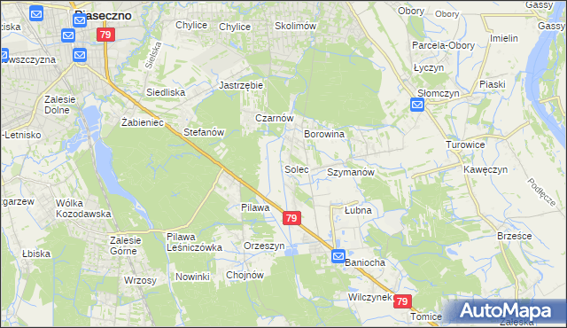 mapa Solec gmina Góra Kalwaria, Solec gmina Góra Kalwaria na mapie Targeo