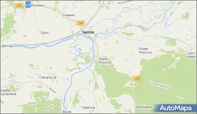 mapa Stare Polichno, Stare Polichno na mapie Targeo