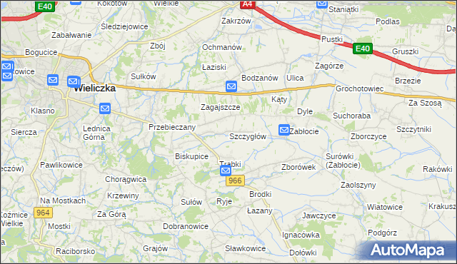 mapa Szczygłów, Szczygłów na mapie Targeo