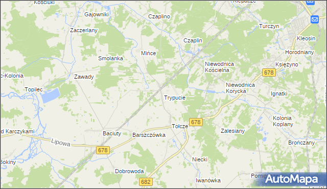 mapa Trypucie, Trypucie na mapie Targeo