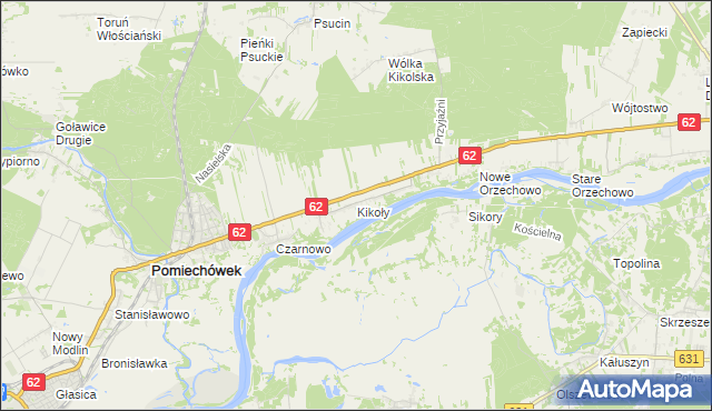 mapa Kikoły, Kikoły na mapie Targeo