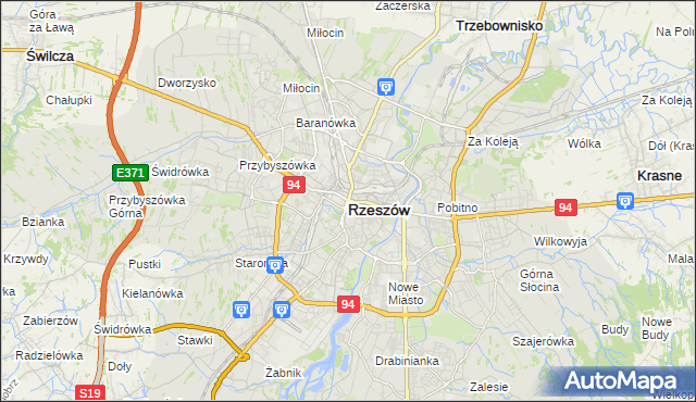 mapa Rzeszów, Rzeszów na mapie Targeo