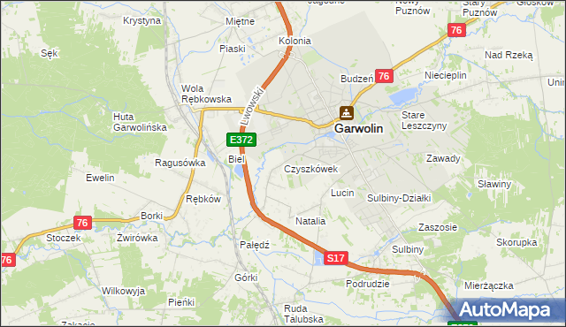mapa Czyszkówek, Czyszkówek na mapie Targeo