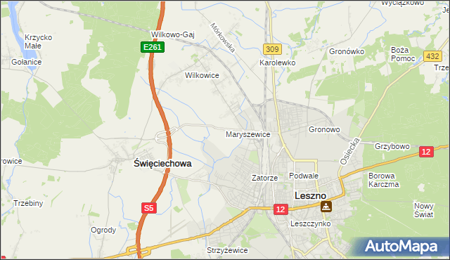 mapa Maryszewice, Maryszewice na mapie Targeo