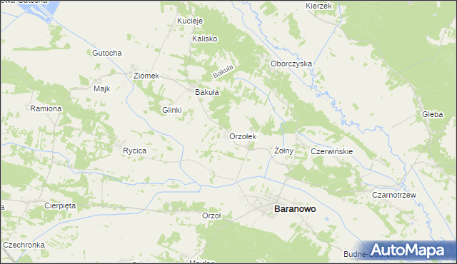 mapa Orzołek, Orzołek na mapie Targeo