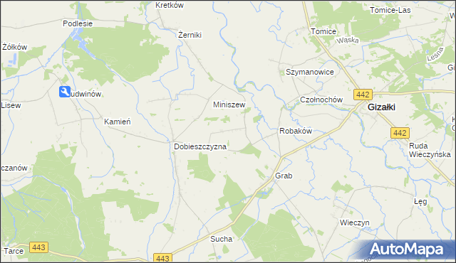 mapa Prusinów, Prusinów na mapie Targeo