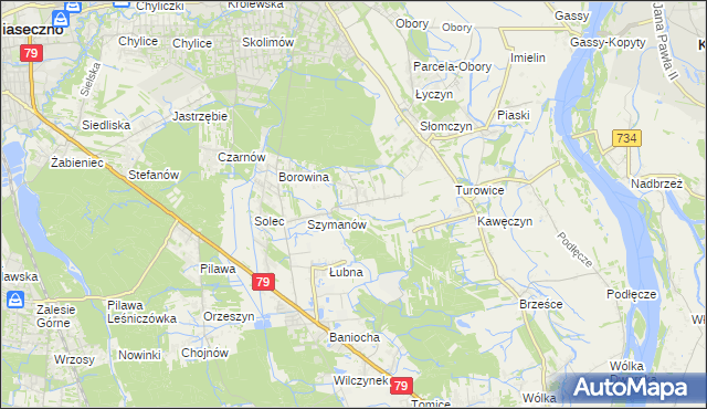 mapa Kawęczynek gmina Konstancin-Jeziorna, Kawęczynek gmina Konstancin-Jeziorna na mapie Targeo