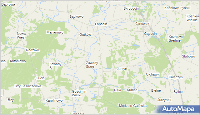 mapa Spądoszyn, Spądoszyn na mapie Targeo