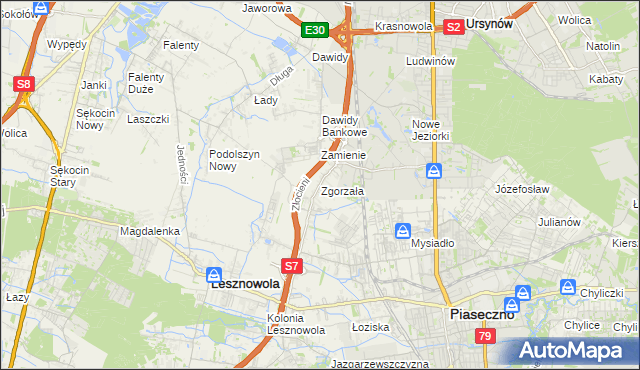 mapa Zgorzała, Zgorzała na mapie Targeo