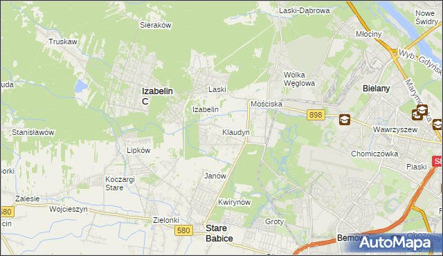 mapa Klaudyn, Klaudyn na mapie Targeo