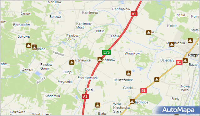 mapa Adolfinów, Adolfinów na mapie Targeo