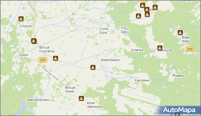 mapa Albertowsko, Albertowsko na mapie Targeo