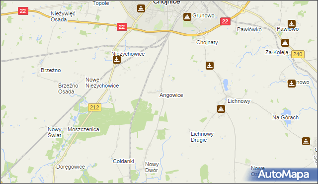 mapa Angowice, Angowice na mapie Targeo