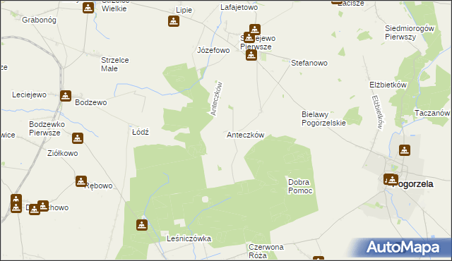 mapa Anteczków, Anteczków na mapie Targeo