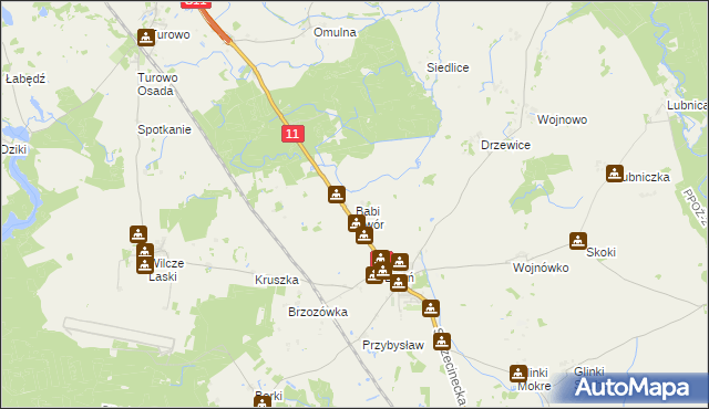 mapa Babi Dwór, Babi Dwór na mapie Targeo
