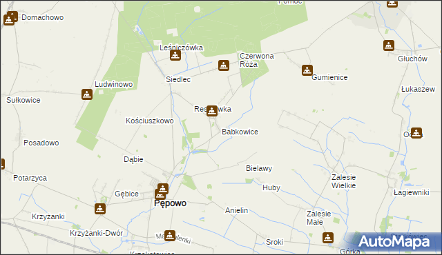 mapa Babkowice, Babkowice na mapie Targeo